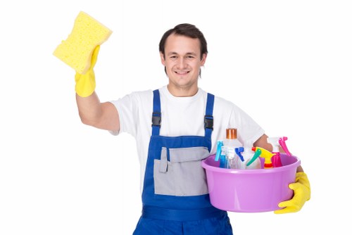 Professional hard floor cleaning in an N1 property entrance