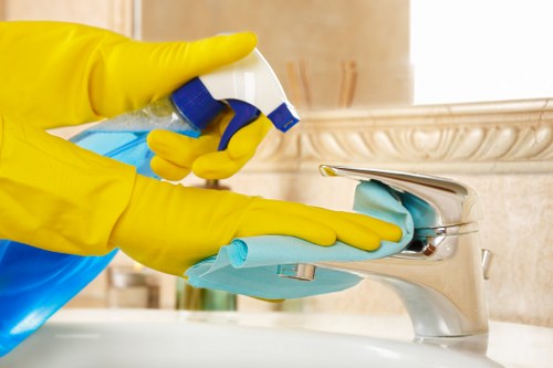 Local cleaners preparing for one off cleaning in an N1 residential building with access considerations