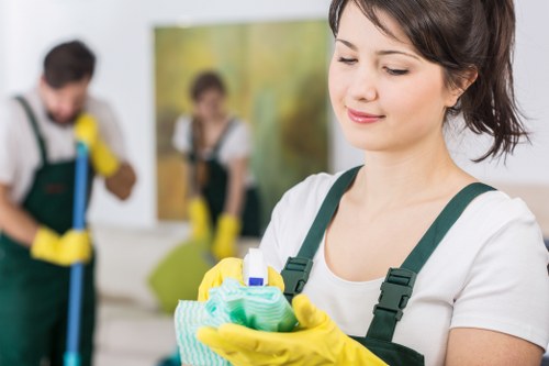 Bathroom cleaning as part of an end of tenancy service in N1