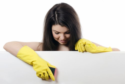 Empty property being cleaned before new occupants move into N1